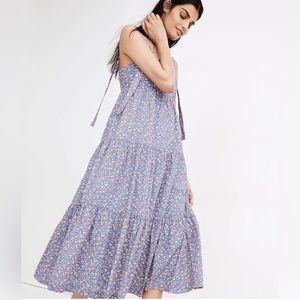 Madewell Maxi Blue Floral Dress